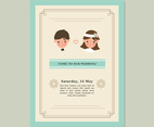Cute Couple Wedding Invitation