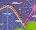 Amusement Park Vector Illustration