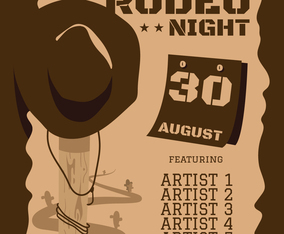 rodeo hat flyer poster template