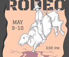 rodeo party flyer design template