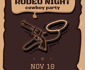 Hand Drawn Illustration Rodeo Flyer