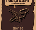 Hand Drawn Illustration Rodeo Flyer