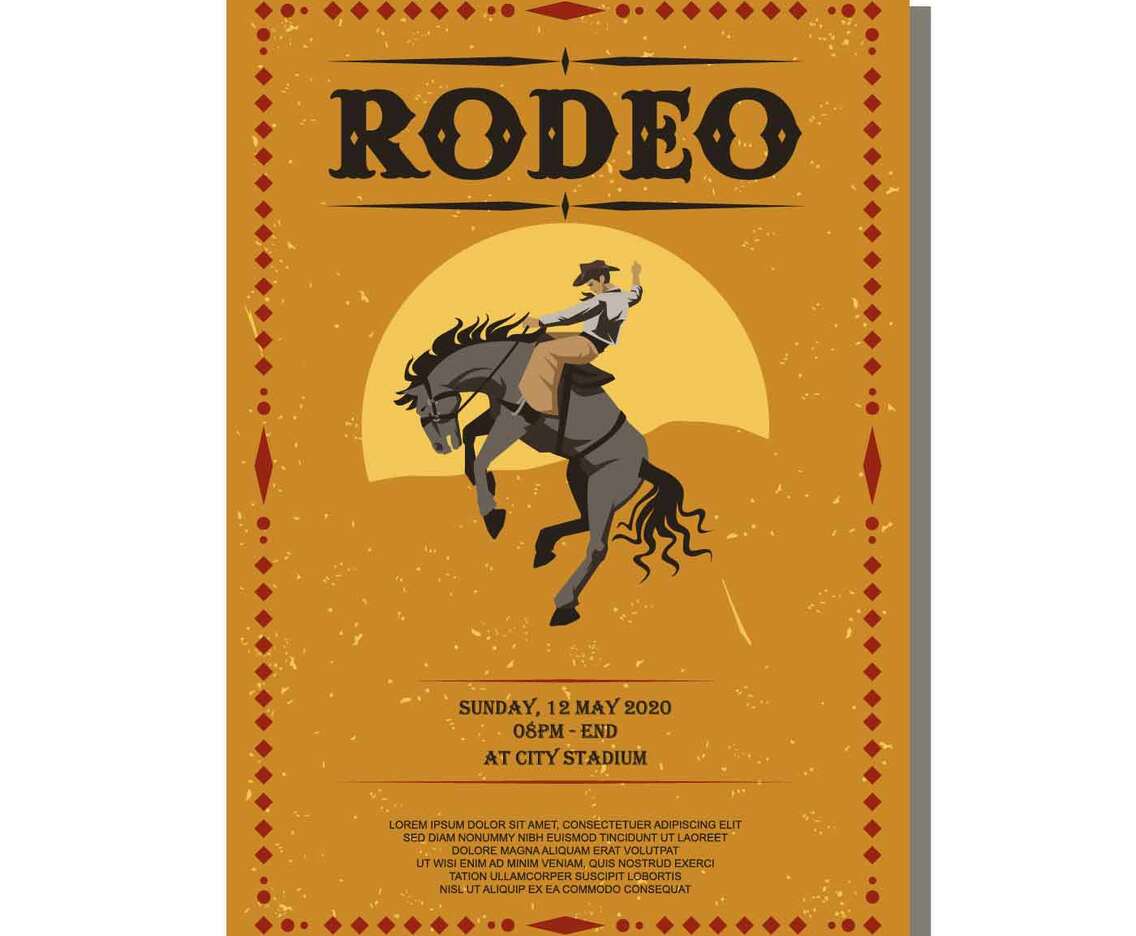 Rodeo Flyer Vector