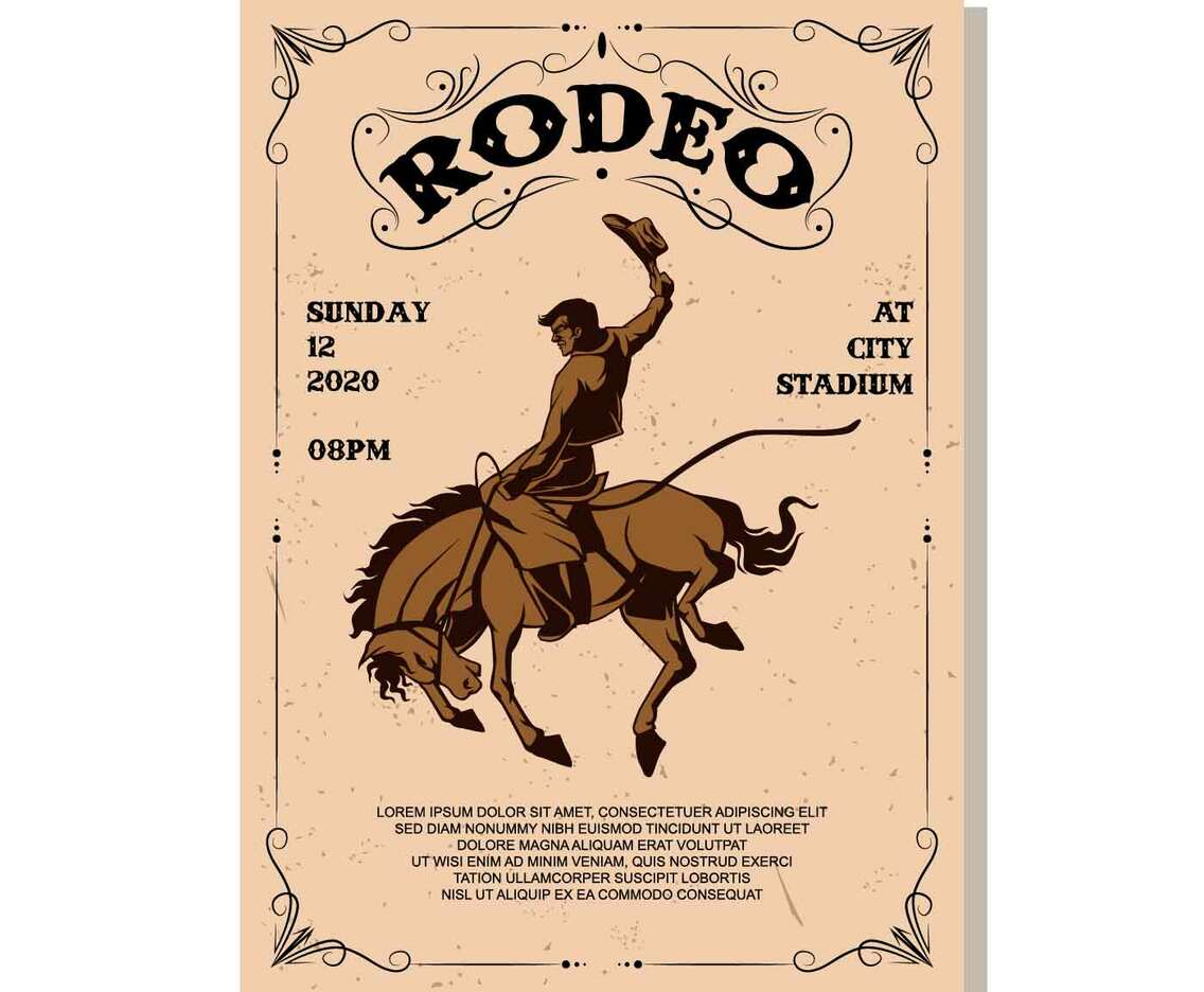 Rodeo Flyer Vector