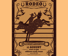 Rodeo flyer vector