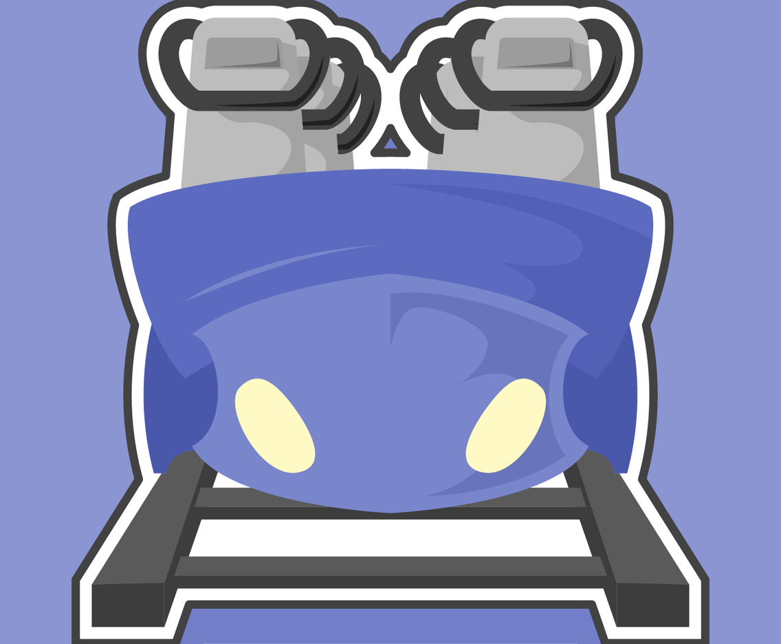 rollercoaster front view flat illustration