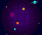 Ultra Violet Galactic Background Vector