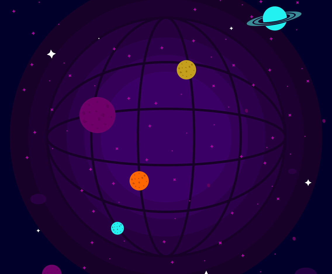 Ultra Violet Galactic Background Vector