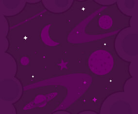 Ultra Violet Galactic Background Vector