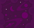 Ultra Violet Galactic Background Vector
