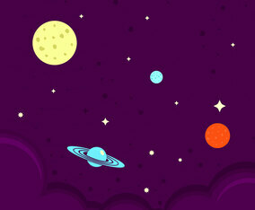 Ultra Violet Galactic Background Vector