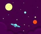 Ultra Violet Galactic Background Vector