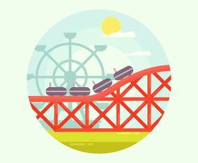 Rollercoaster Vector