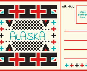 Unique Postcard from Alaska Vectors