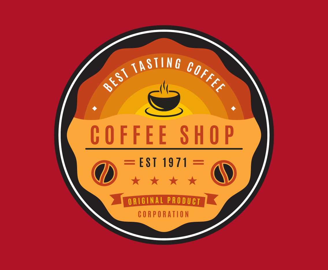 Unique Coffee Badge Vectors