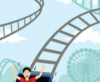 Rollercoaster In Amusement Park
