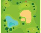 Golf Course From Top View illustration