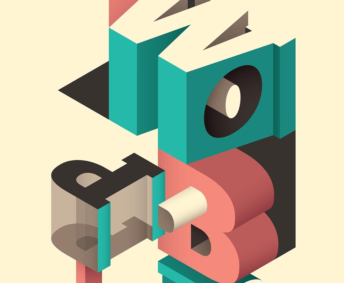 Isometric typography