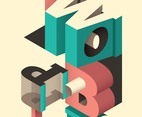 Isometric typography