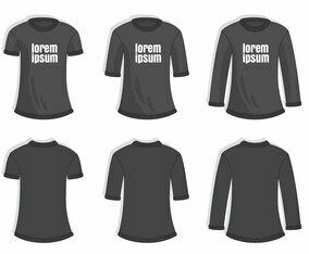 Charcoal Blank T-shirt Template Vector