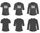 Charcoal Blank T-shirt Template Vector