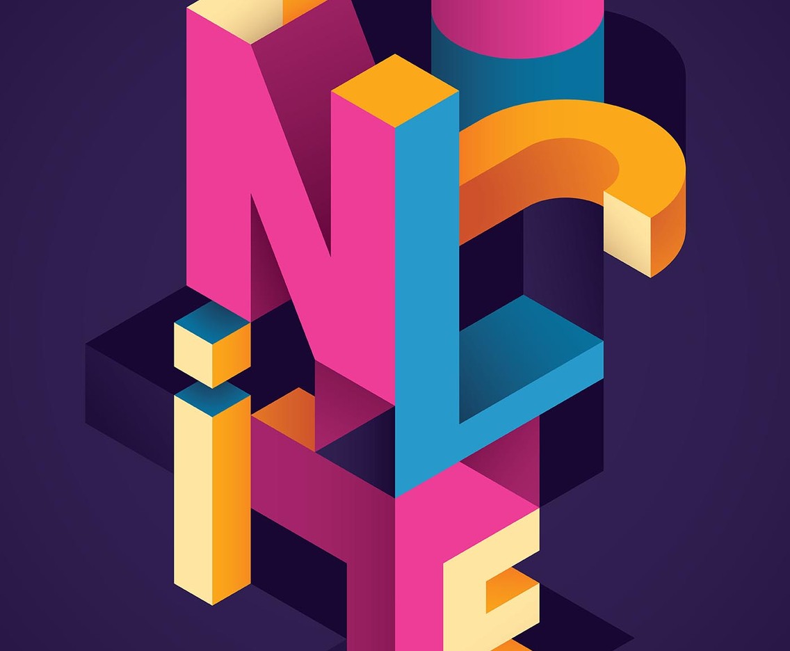 Isometric typography