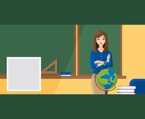 Teacher Facebook Cover Vector