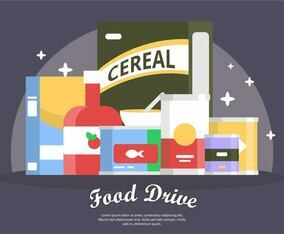 Food Drive Illustration