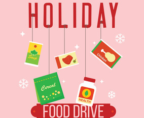 Food Drive Vector Illustration