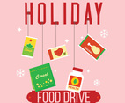 Food Drive Vector Illustration