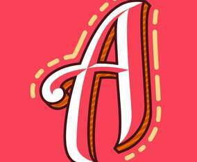 Letter A Typography Background