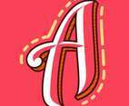 Letter A Typography Background