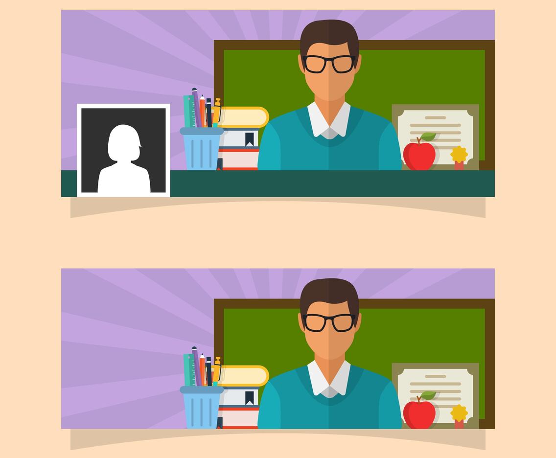 Flat Teacher Facebook Cover Vector Template