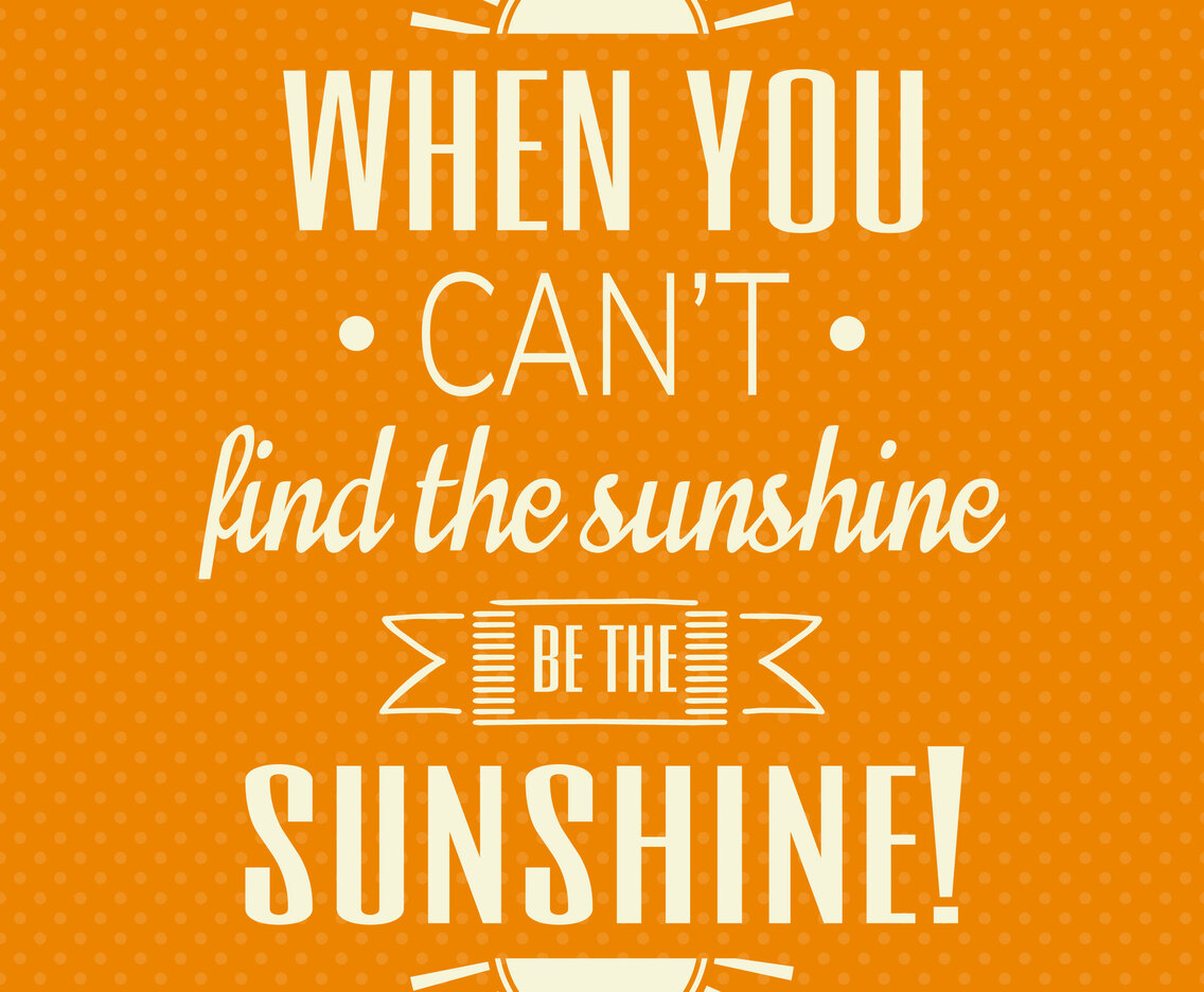 Typographic Cute Sunshine Wall Art Poster