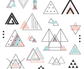 Abstract Triangles Set Vector