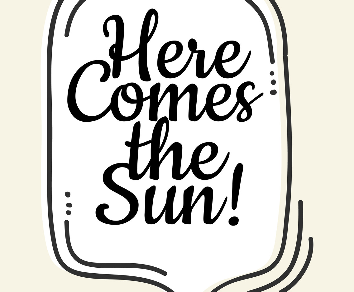 Here Comes the Sun Cute Wall Art Poster