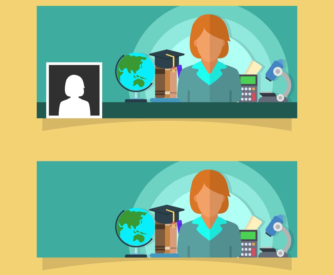 Flat Teacher Facebook Cover Vector Template