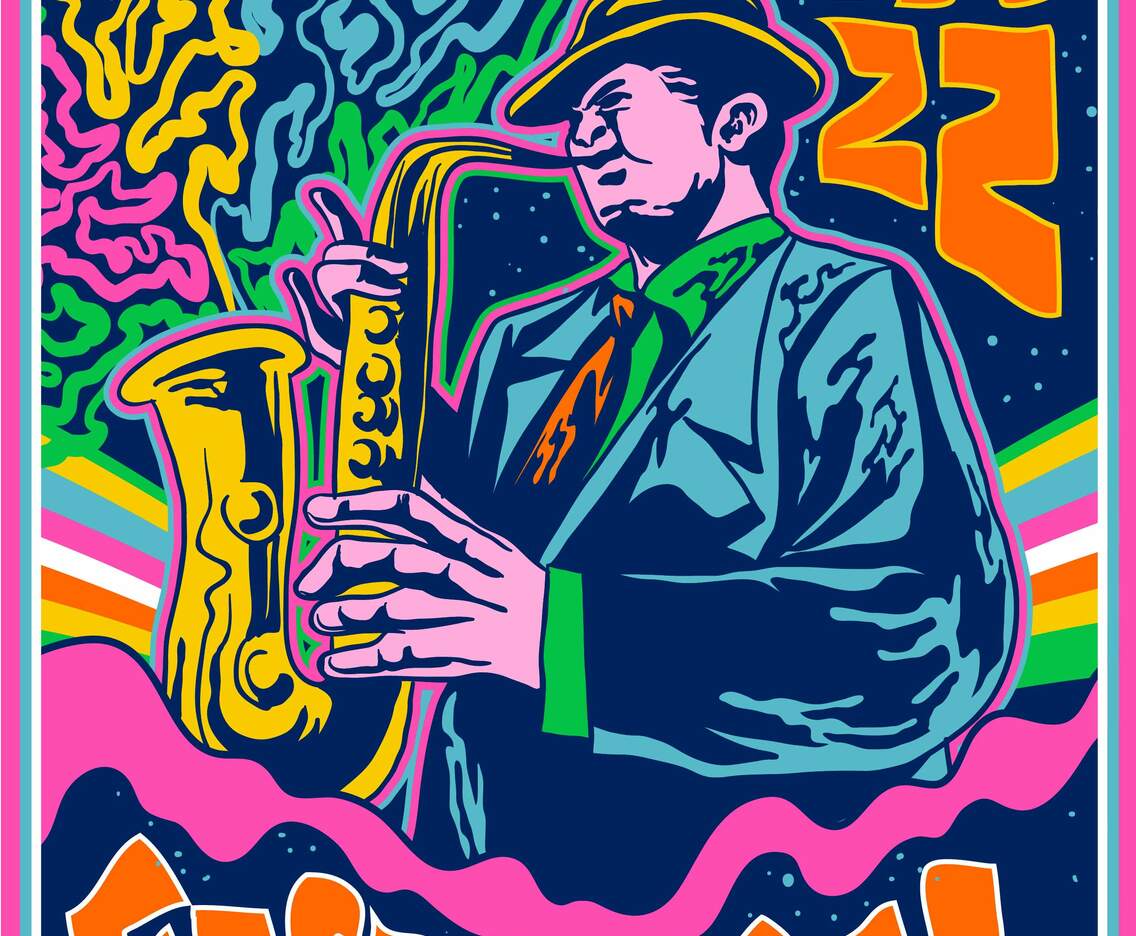 Psychedelic Concert Poster Jazz Music