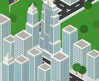 New York City Isometric Empire State Building Vector