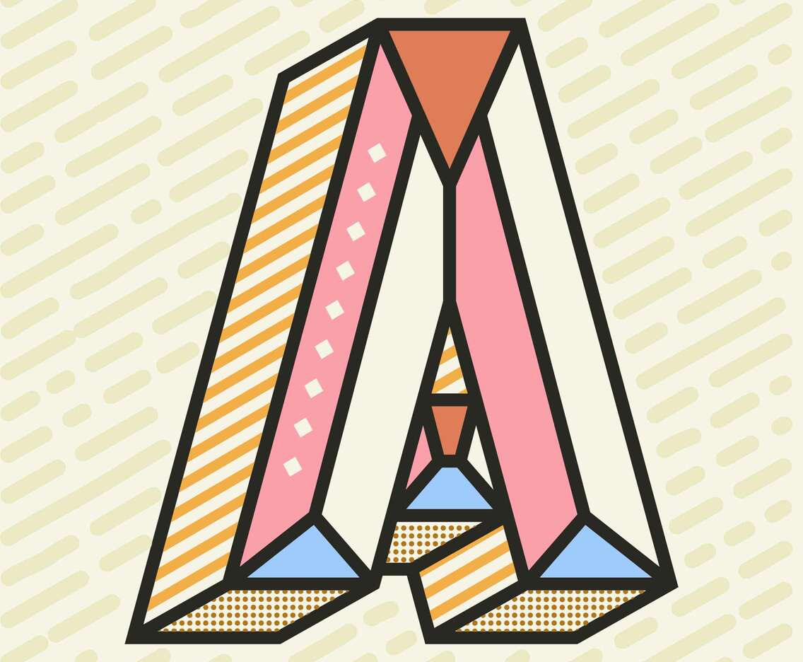 Letter A Typography Background