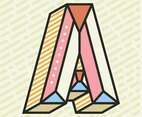 Letter A Typography Background