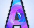 Letter A Typography Background