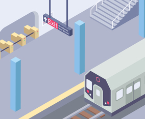 Isometric New York Subway