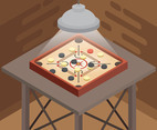 Carrom Illustration