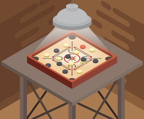 Carrom Illustration