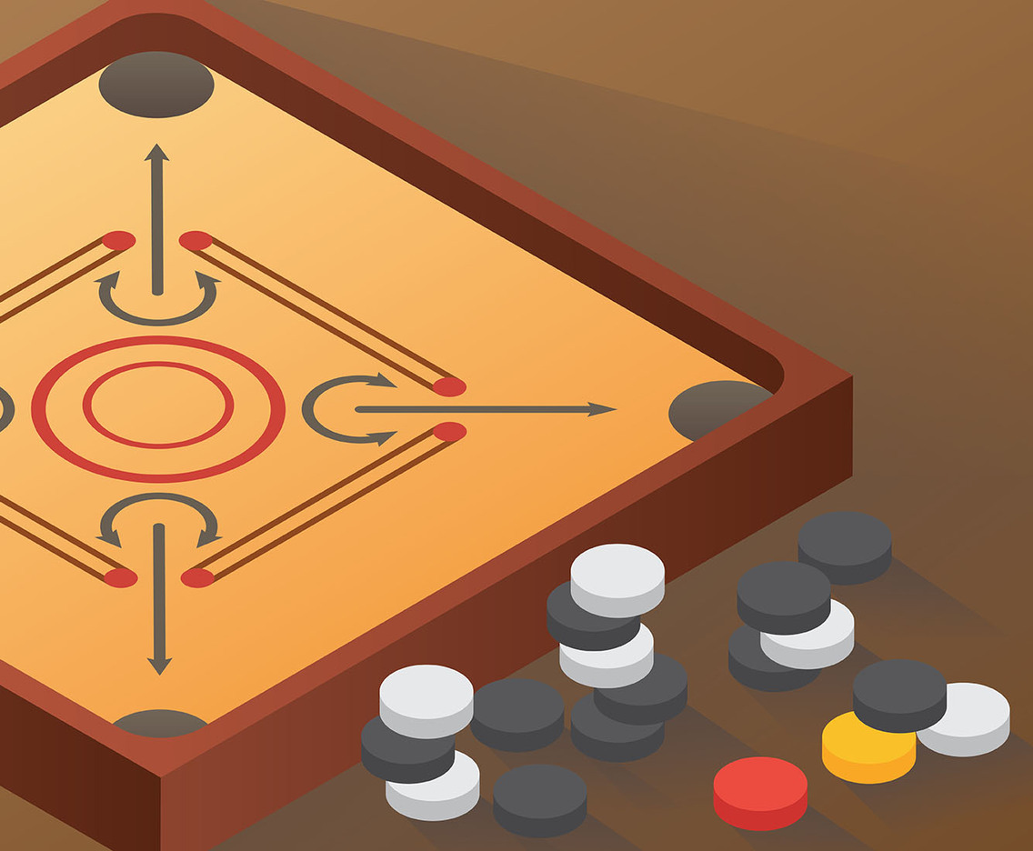 Carrom Illustration