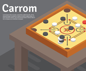 Carrom Illustration