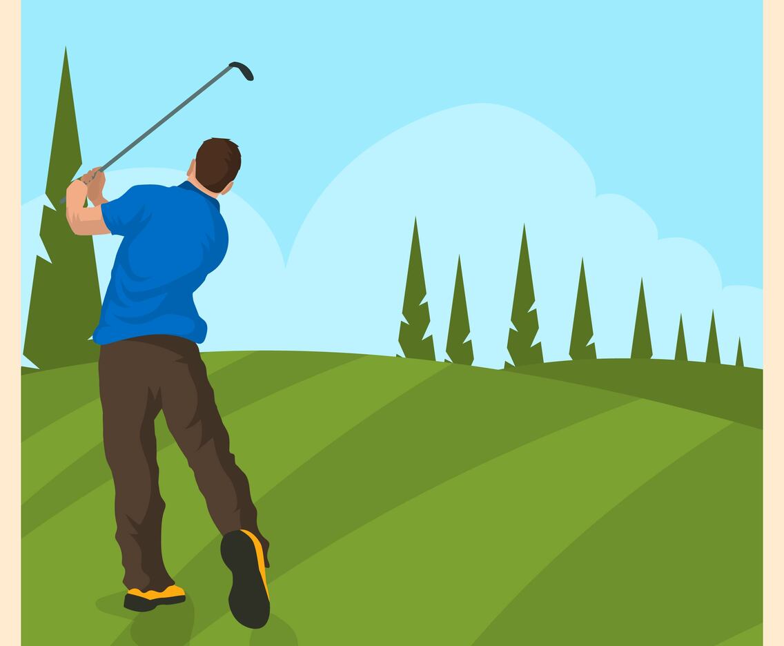 Vintage Golf Vector Illustration