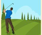 Vintage Golf Vector Illustration