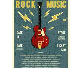 Rock Music Concert Poster Vector